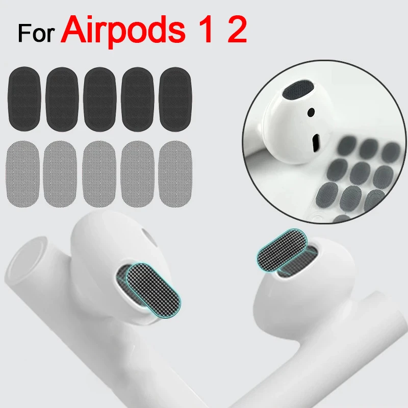 For Apple Airpods 1 2 Earphone Port Replaceable Dust Filter Earpiece Dustproof Mesh Stickers Adhesive Anti-dust Net For Airpods