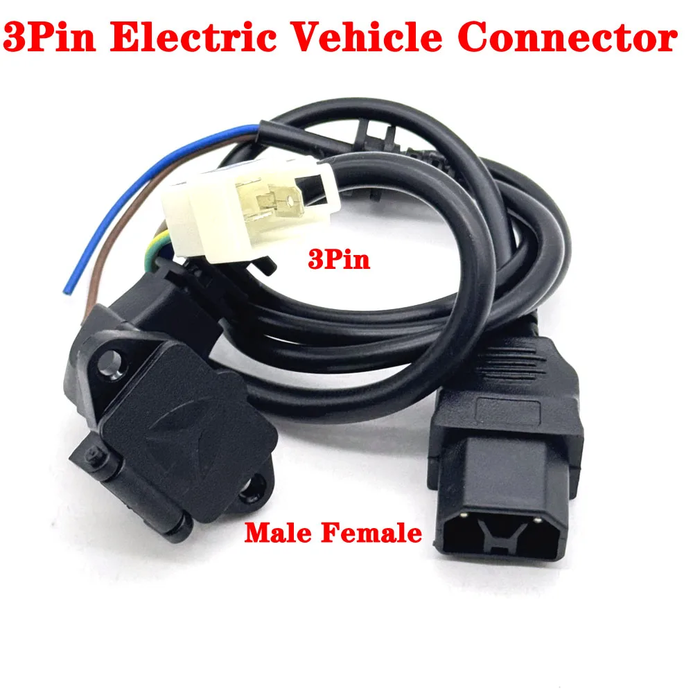 

3Pin Electric Vehicle Charger Conversion Plug Adapter Lithium Battery Exchange Charging Pile Cable Socket Connector