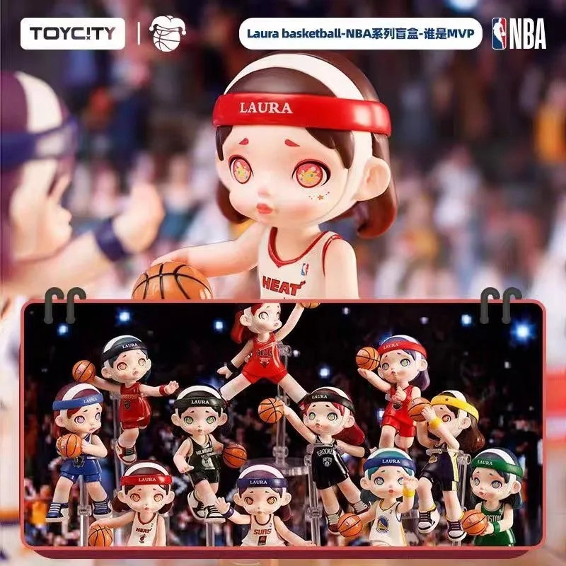 

Toycity“Who Is The MVP”laura Basketball NBA Series Blind Box PVC Action Figure Cute Doll Collection Ornament Toys Mystery Box