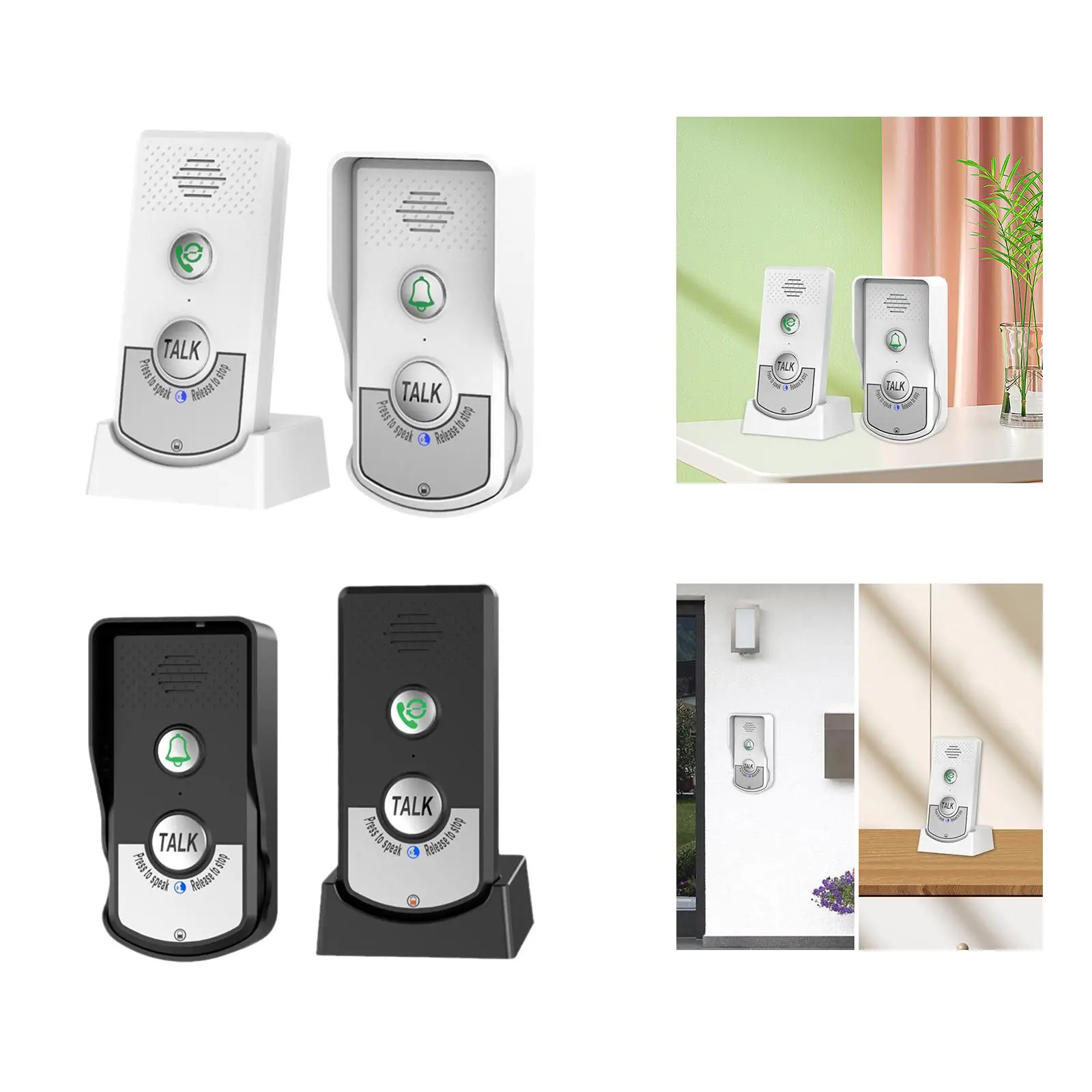 2 Way Doorbell Wireless Intercomunicador for Home Security Hotel Elderly