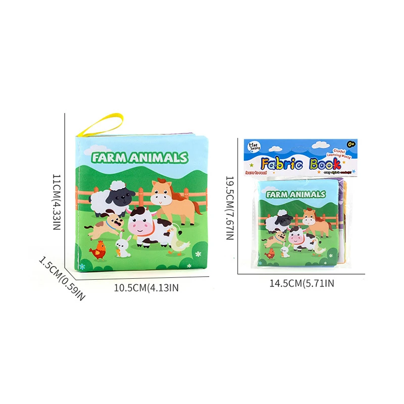 كتاب قماش ناعم للأطفال، مناسب لحديثي الولادة، لعبة التعليم المبكر لعائلة الحيوانات ثلاثية الأبعاد، هدية للأطفال، الاختيار المثالي