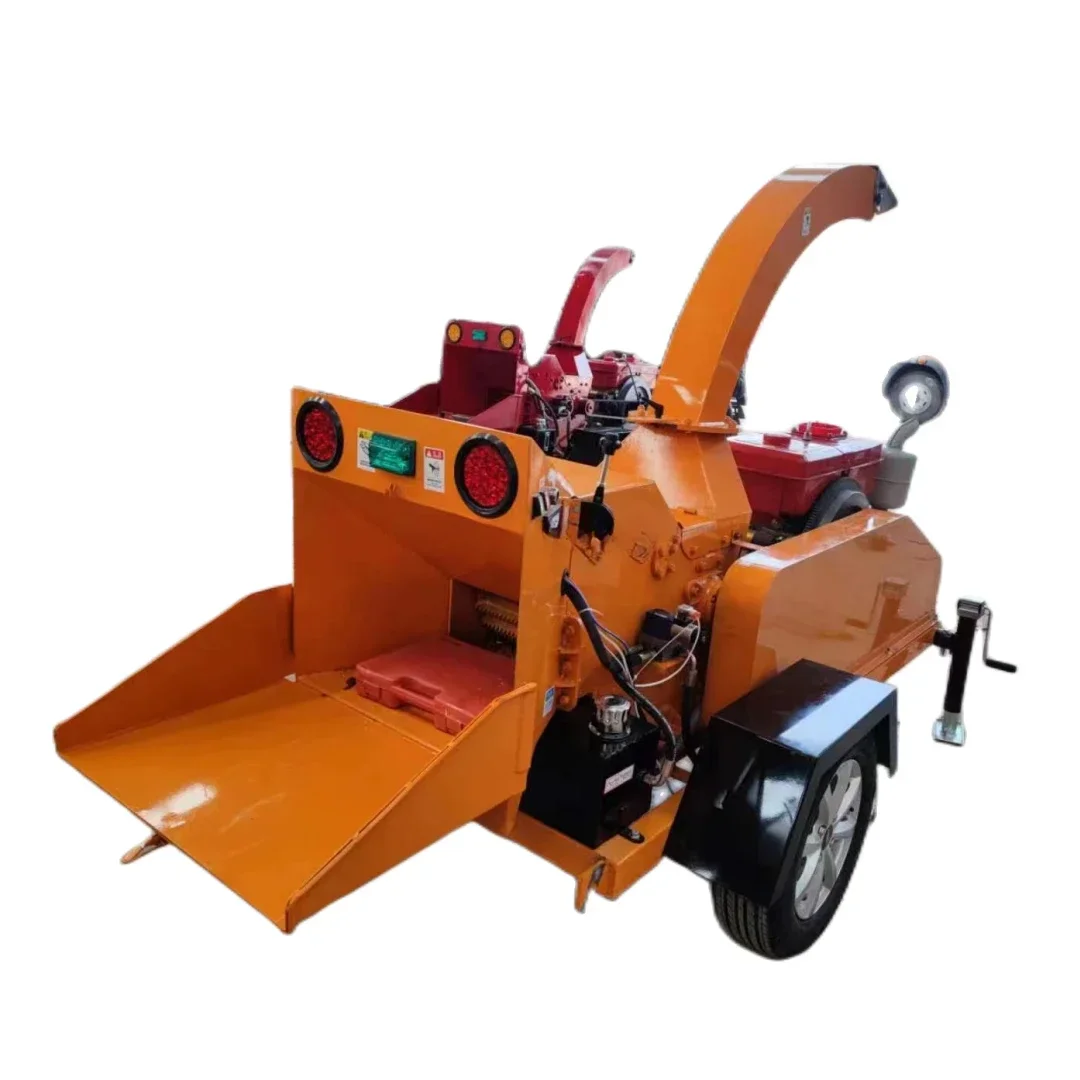 mobile home used garden shredder wood tree branch crusher wood branch shredder lea chipper cutting machine wood chipper