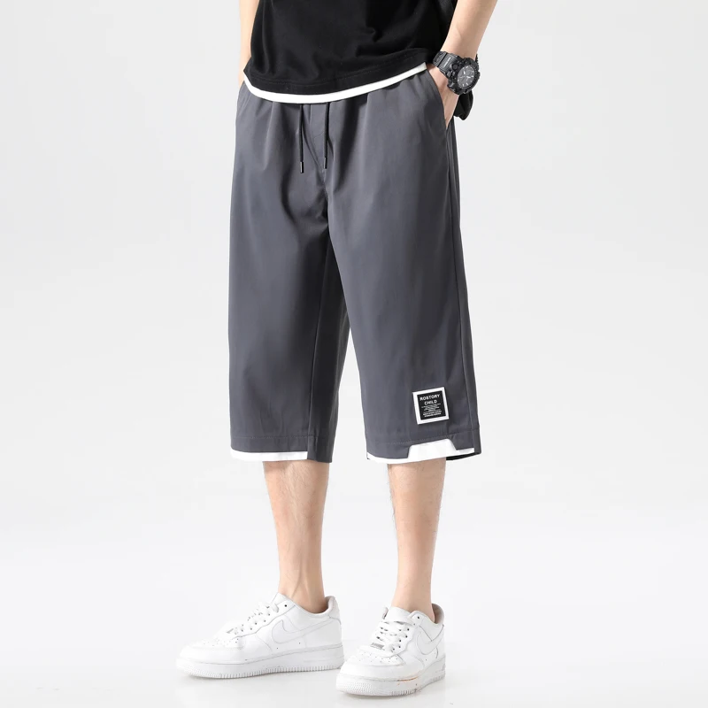 2024 Summer Casual Pants Men New Loose Straight Leg Pants Men Outdoors Jogging Sweat Pants Bermuda Fashion Beach Pants Shorts