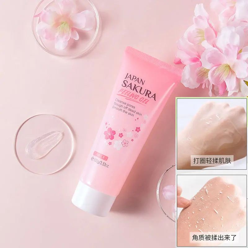 LAIKOU Sakura Esfoliante alla cheratina 100g Pulisce i pori, idrata e idrata