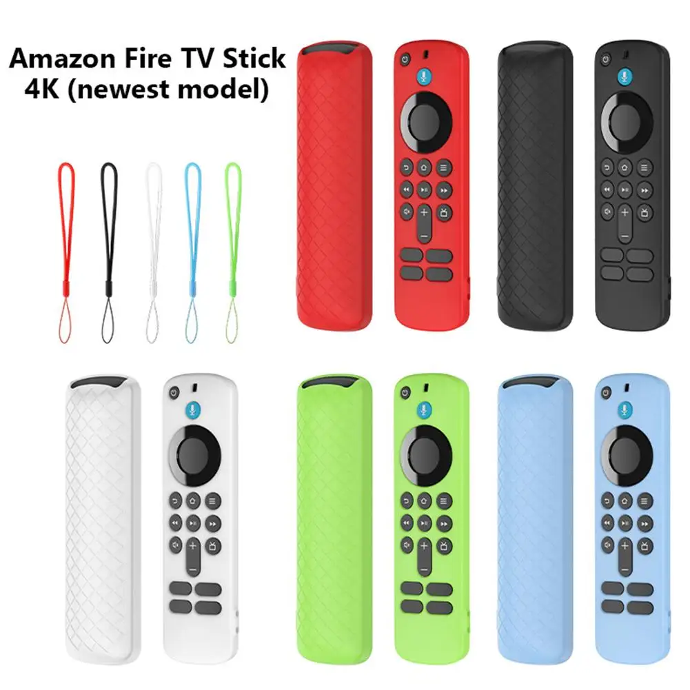 For Alexa Voice Fire TV Stick HD/4K Silicone Remote Case Shookproof Protective Case Anti-Slip Remote Cover Smart TV Accessory