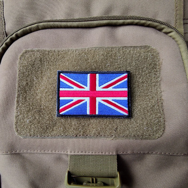 UK Flag Embroidered Patches Pasted Badge Armband Patch Cloth Label Tactical Badge Meter Character Flag Label