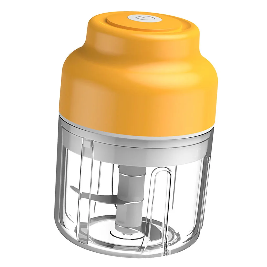 

Vegetable Chopper USB Electric Garlic Mincer Wireless Rechargeable Kitchen Grinder, D2, 100ml, Yellow