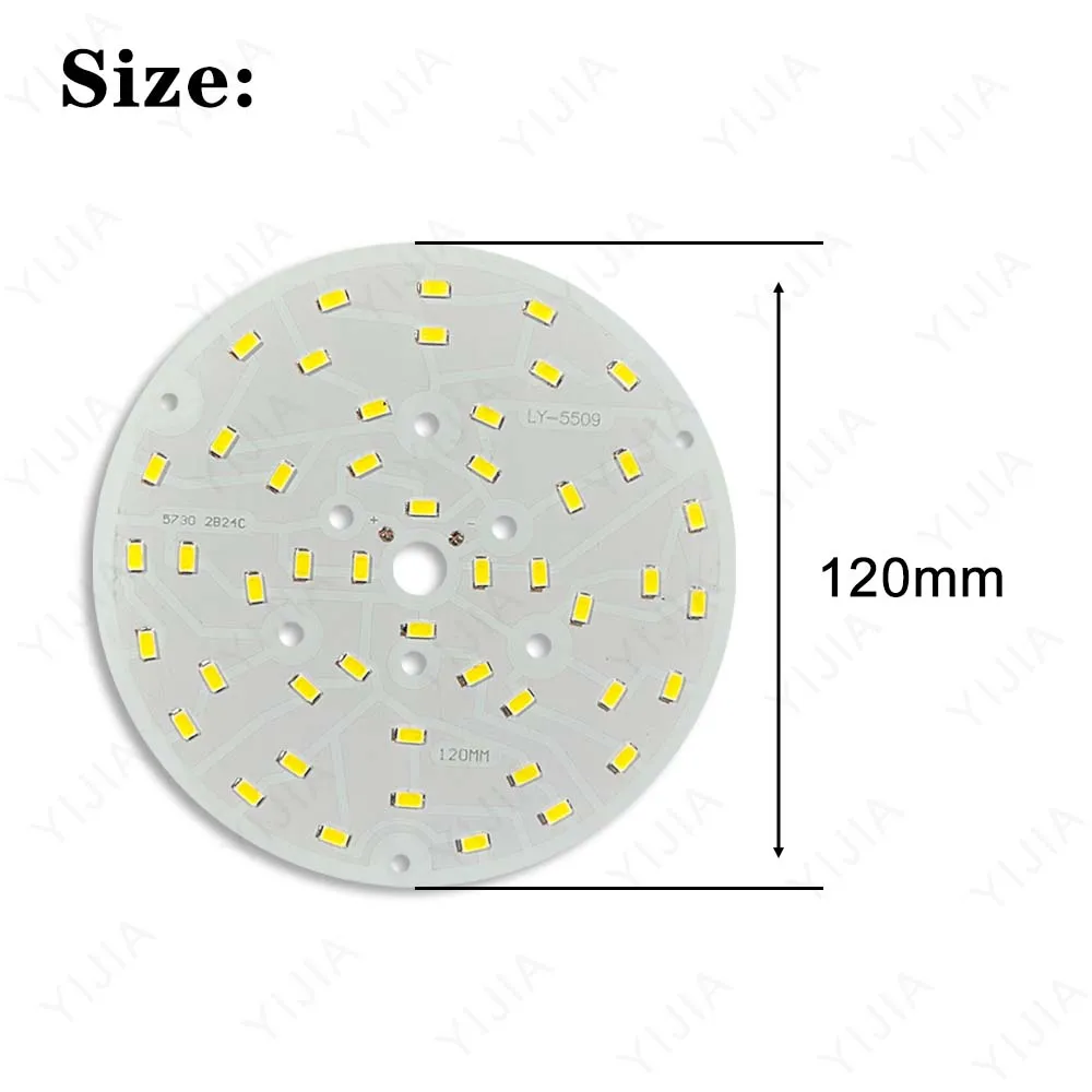 24W LED Light Board Warm Natural White DC72-77V Diameter 120mm SMD 5730 PCB Lamp Bead Plate For DIY Downlight Spotlight