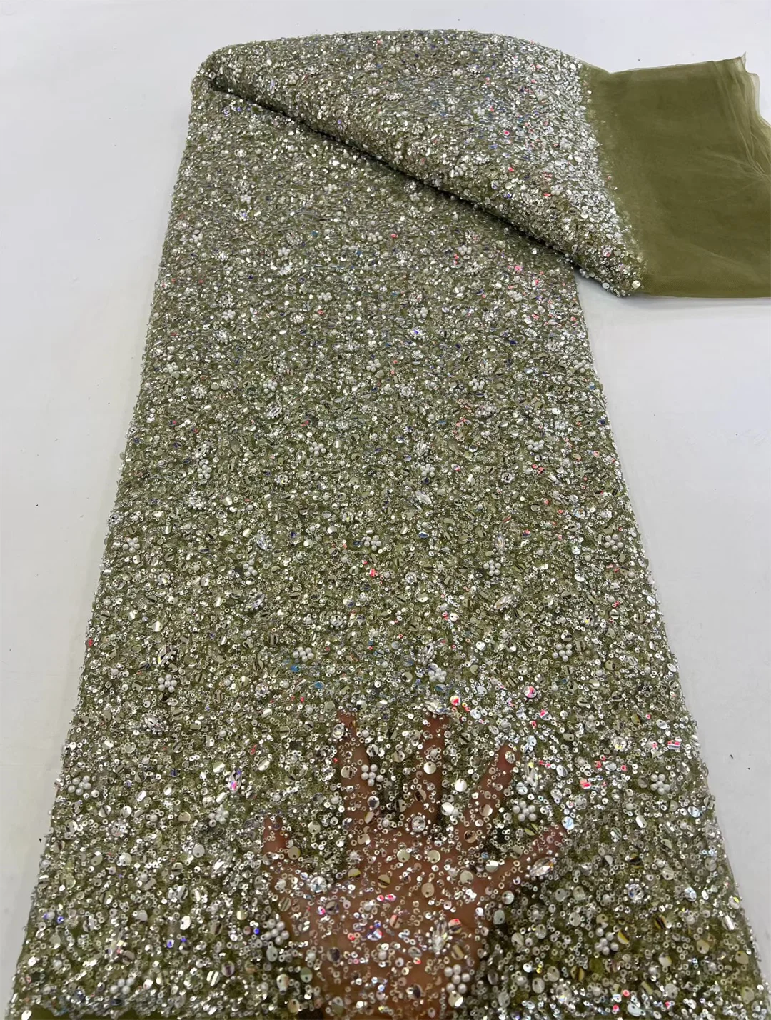 

Африканское кружево с бисером 2026, высококачественное французское нигерийское кружево с пайетками для пошива женских свадебных и праздничных платьев