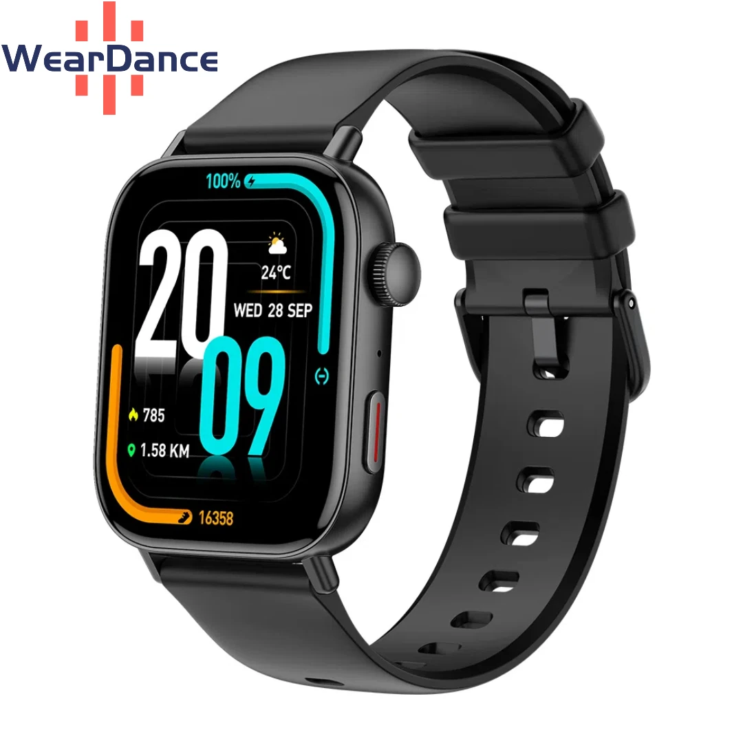 Смарт-часы Wear Dance Light 1,93 дюйма, 43 г, 100 спортивных режимов, фитнес-трекер, монитор сердечного ритма, водонепроницаемый Bluetooth для мужчин и женщин