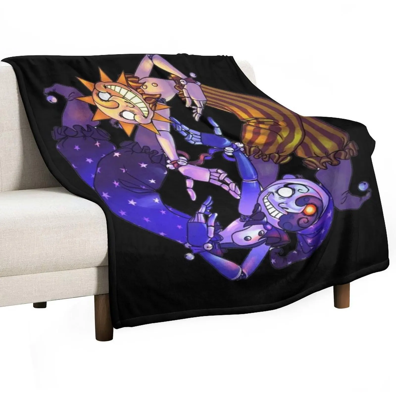 sundrop and moondrop ,sun & moon fnaf Throw Blanket Sofa for sofa Blankets