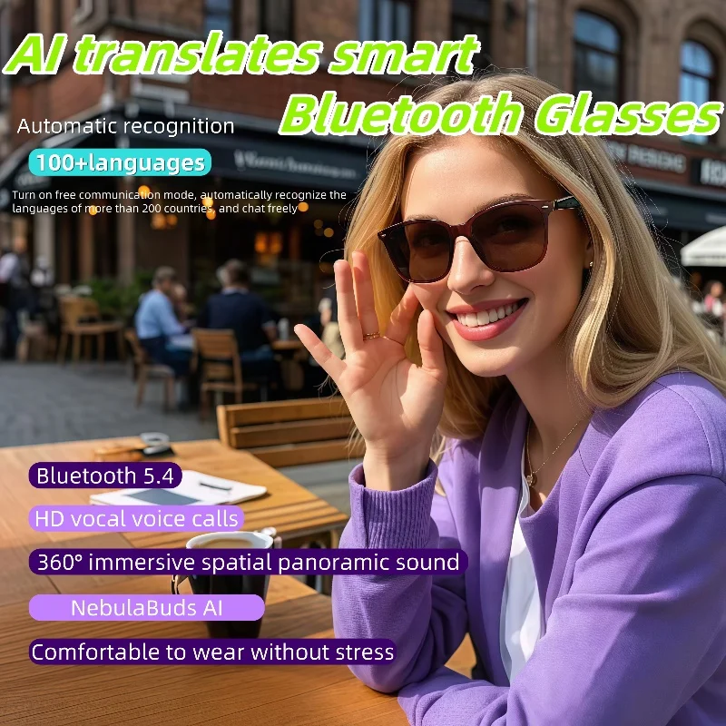 

GY500 умные очки WirelessTranslation очки солнцезащитные очки для перевода голосовой пульт дистанционного управления музыкальные очки водонепроницаемые очки