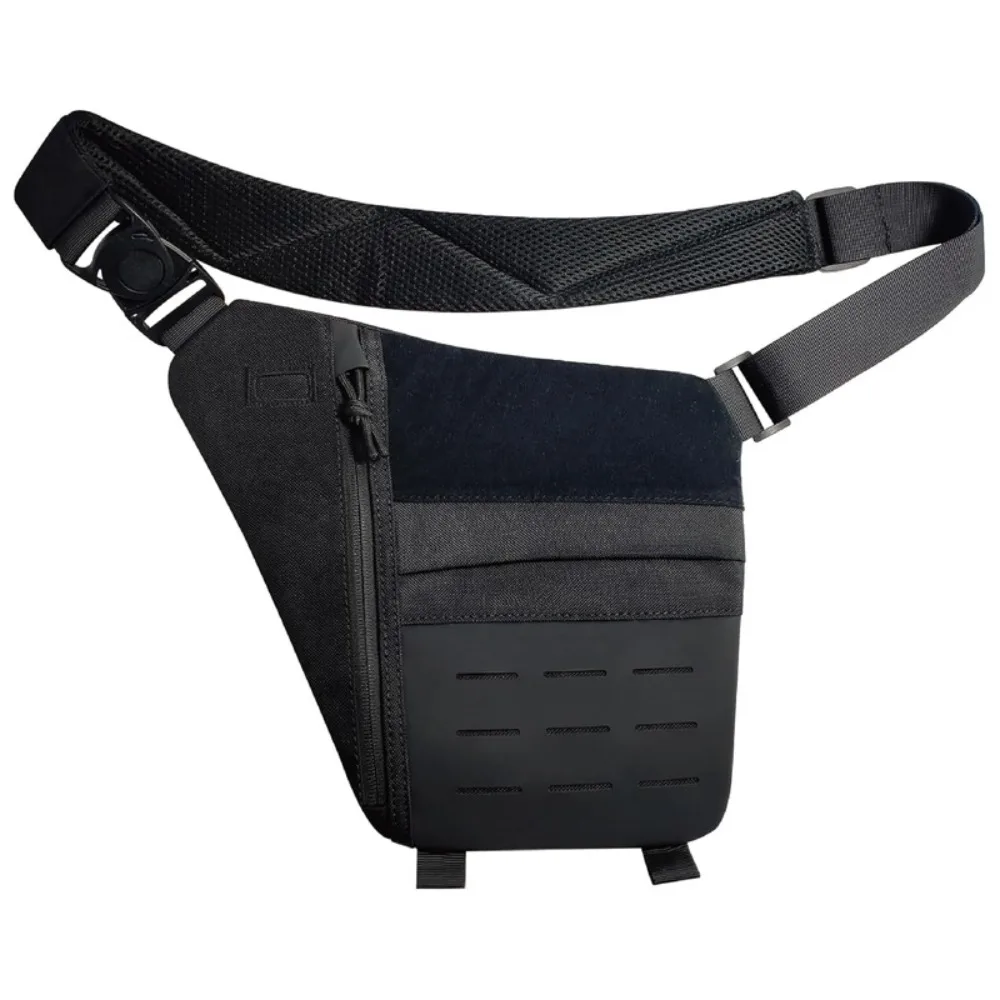 Men Tactical Chest Bag Waterproof Nylon Camouflage Crossbody Sling Pack Single Shoulder Messenger Bag for Outdoor Travel Hiking