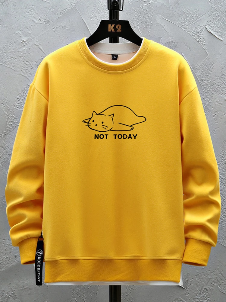 

Trendy round Neck Sweatshirt for Men Spring Autumn Casual Loose Fit Printed Comfortable Cotton Polyester Youth Fashion Outerwear