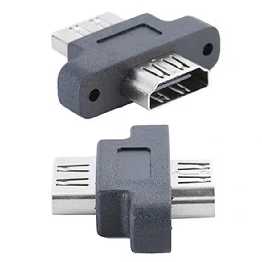 2PCS HDMI-compatible Female to HDMI-compatible Female Screw Lock Panel Mount Adapter Coupler Extender Convertor for 1080P