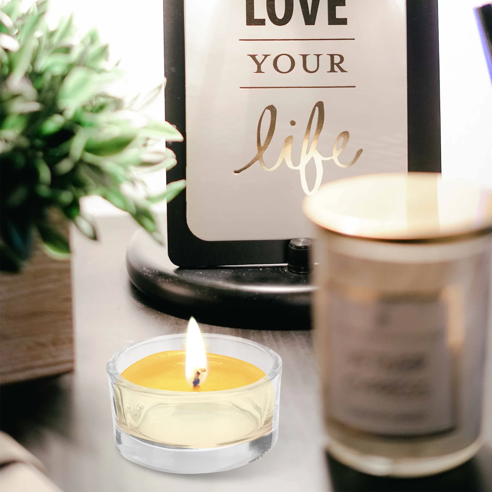 

10Pcs Transparent Glass Cups Windproof Retro Style Home Decor Tea Light Holders for Birthday Christmas Halloween Parties