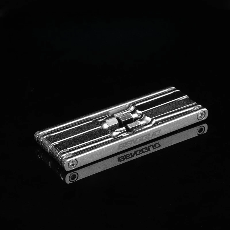 أداة إصلاح الدراجة، أداة إصلاح متعددة الوظائف للدراجة الجبلية، 8 في 1، مفتاح ربط محمول قابل للطي