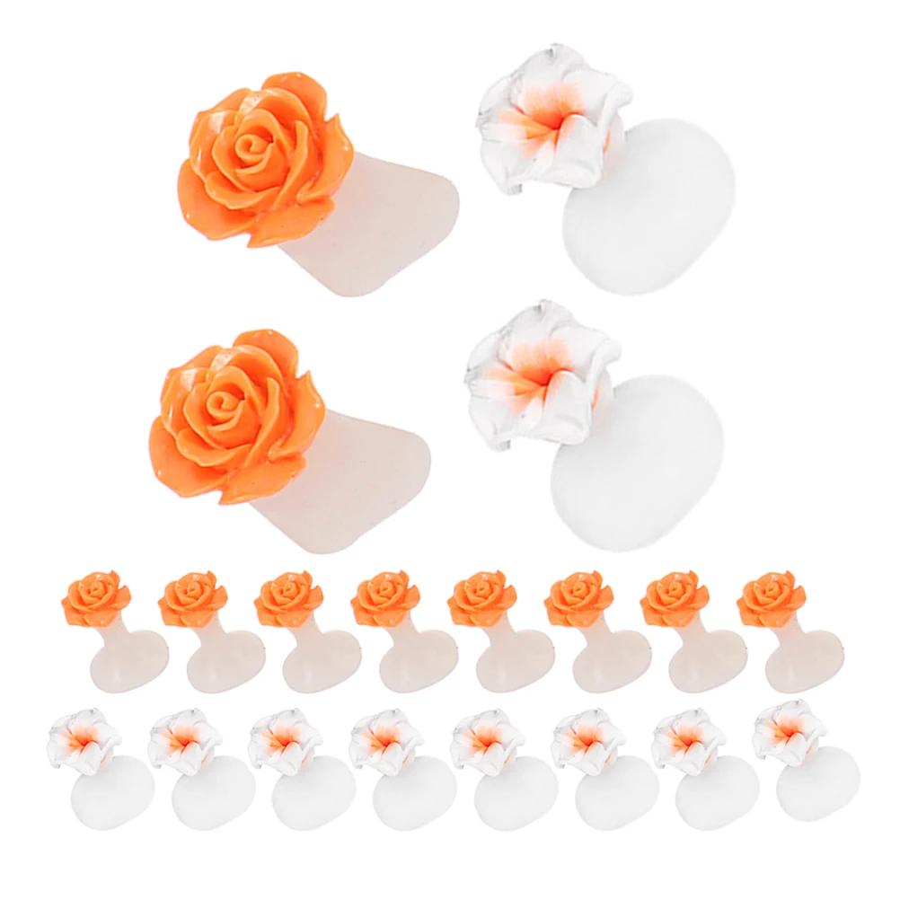 

16pcs Toe Separators Silicone Pedicure Tools Nail Art Supplies White 30 Pink Rose 35 Toe Divider Manicure Accessories