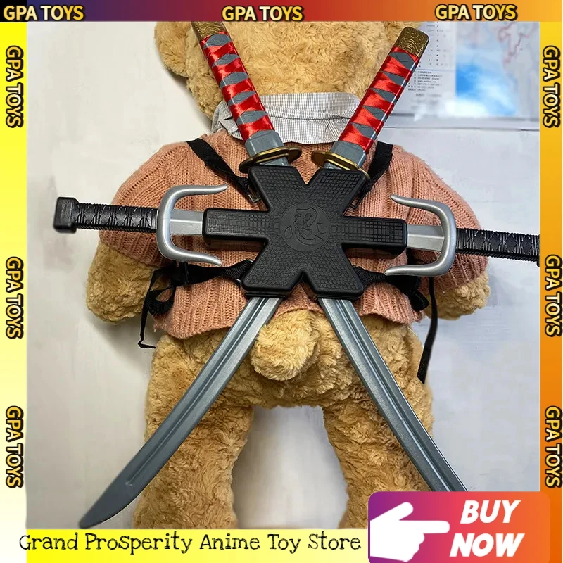 Cosplay Accessories Samurai Ninja Weapons Toy Double Knife Deadpool Dead Pool Sword Halloween Comic-con Anime Show Prop Gifts