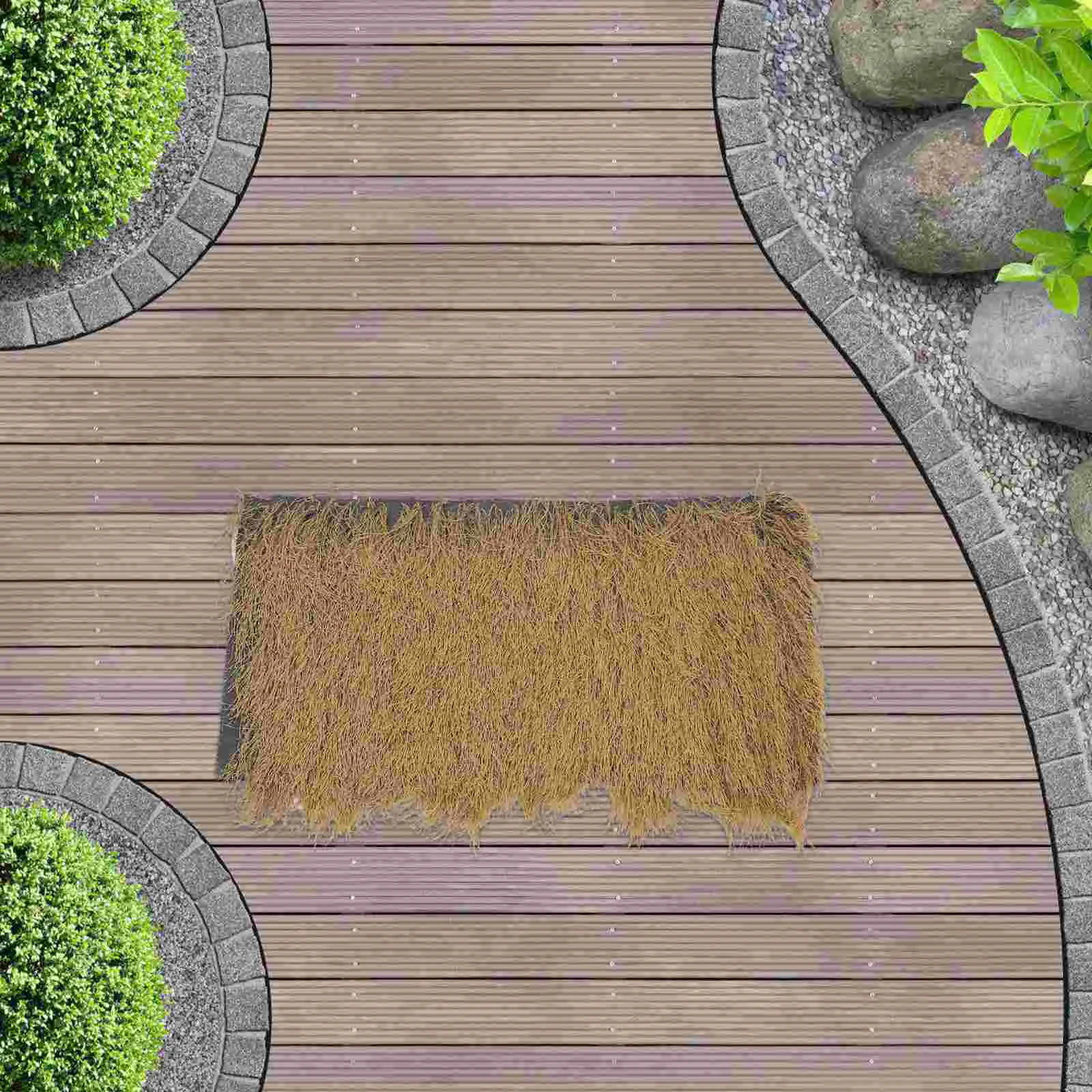 Thatched House Tiles Simulation Grass Roof Rugs DIY Straw Blind Artificial Lifelike Bedding Garden Roofing