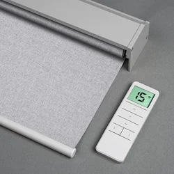 2026 Modern Design Square Cover Remote Control can be connected By Phone Intelligent Device Motorized Roller Blinds For Windows