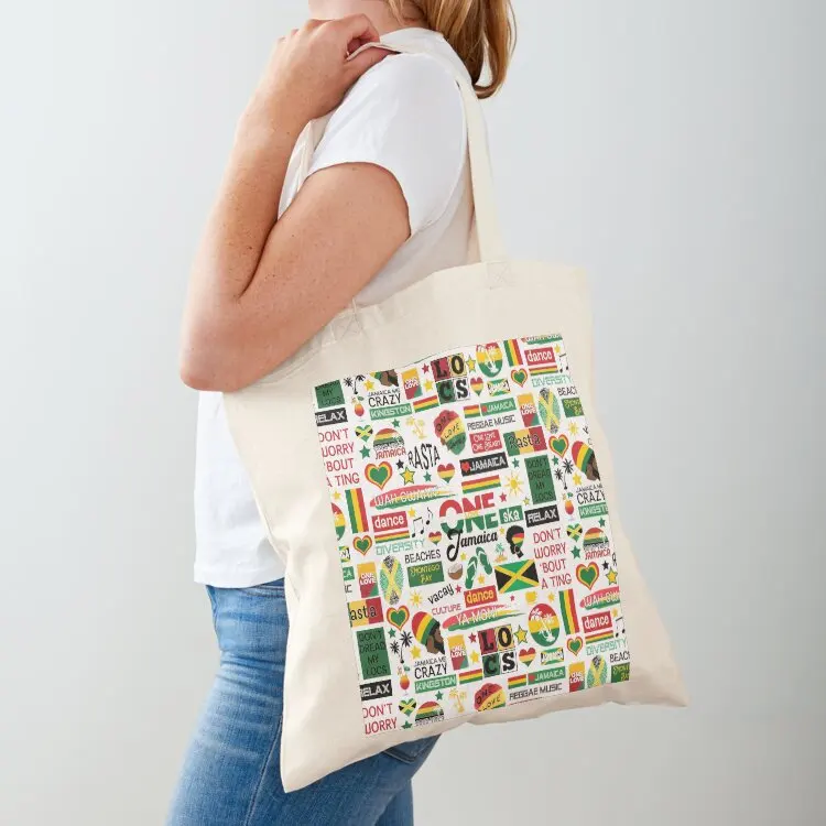 

Jamaica One Love Culture Pattern Tote Bag Women's shopper free delivery bags canvas tote bag tote bag men's