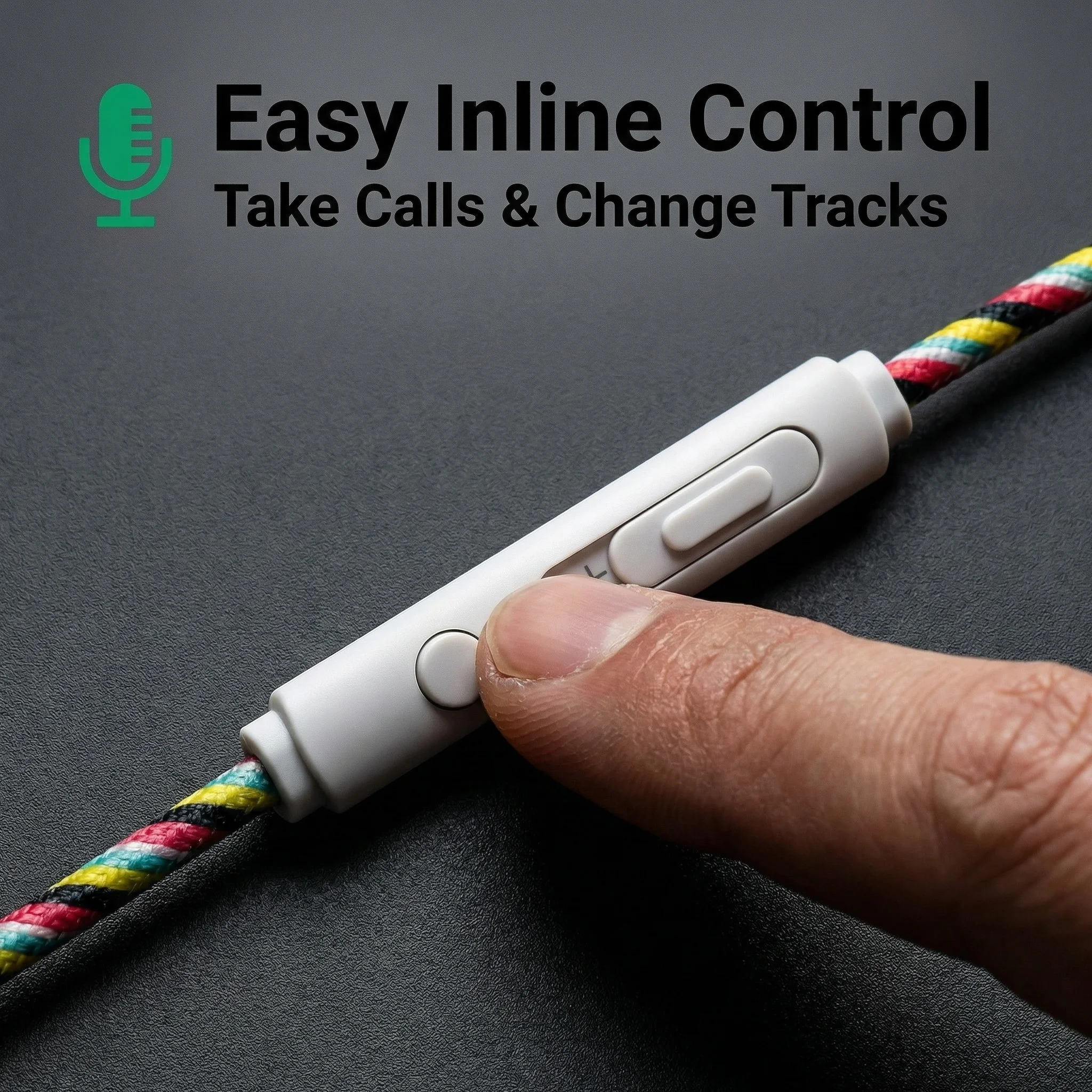 Typ-C 3,5mm Kabelgebundene Kopfhörer Geflochtenes Langlebiges Kabel Plug-and-Play Eingebautes Mikrofon Ein-Klick-Anruffunktion für Musik und Anrufe für Smartphone Tablet PC – Detail 1