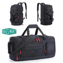 BAGSMART Gym Bag for Women and Men 35L Sports Travel Duffel Bag with Shoe Laptop Compartment Anti Theft Carry On Weekender Bag