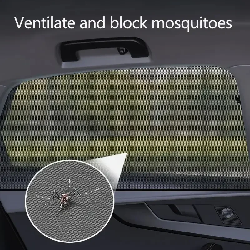 Universal Side Window Sunshade para carro, SUV Shades, Mesh Net, Mosquito Repelente, Auto Acessórios