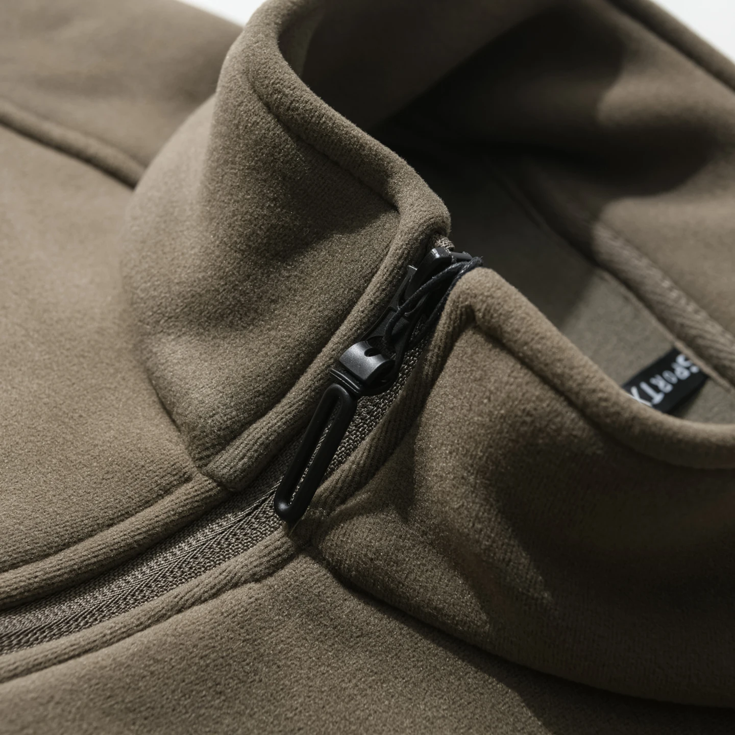 

High Performance Fleece Lined Windproof Outdoor Men's Jacket Stand Collar Sports Coat Casual Style Polyester Fiber