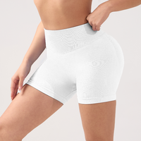 YOGADFYNE High Waist Hip Lifting Sports Shorts for Women Running Tight Yoga Shorts Peach Hip Fitness Shorts Three Leg Shorts