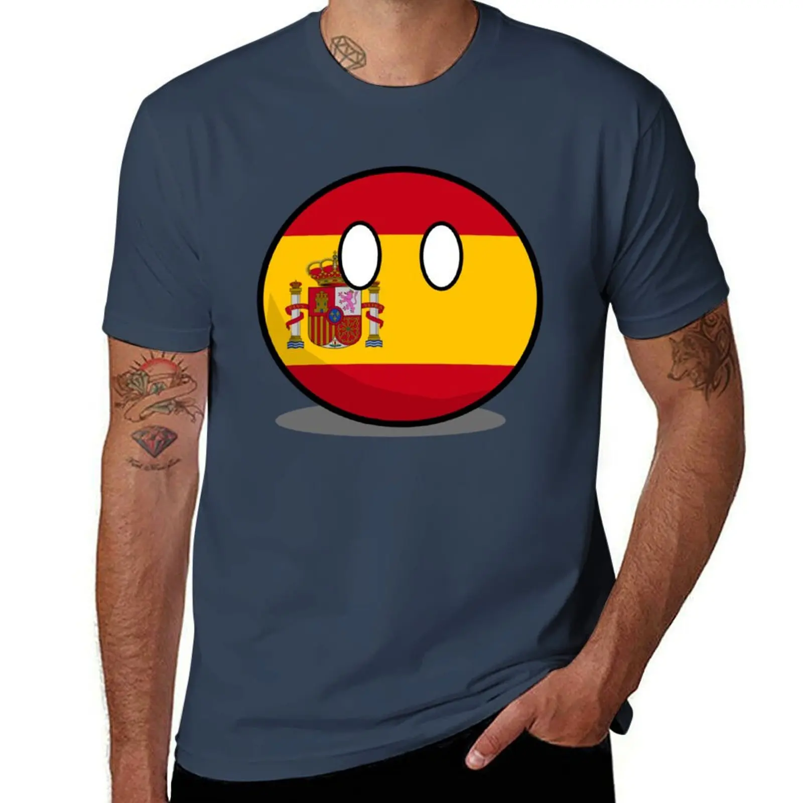 

countryball Spainball T-Shirt Sweat Resistant Workout Tee Shirt