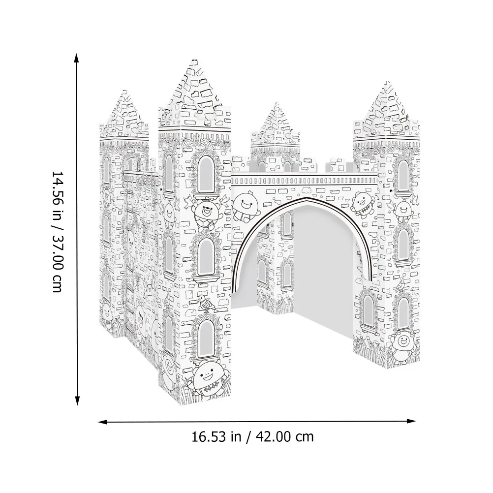 مجموعة واحدة من ألغاز التلوين ثلاثية الأبعاد التي يمكنك صنعها بنفسك مجموعة نشاط التلوين الإبداعي التعليمية القابلة للفصل لرسم القلعة ثلاثية الأبعاد