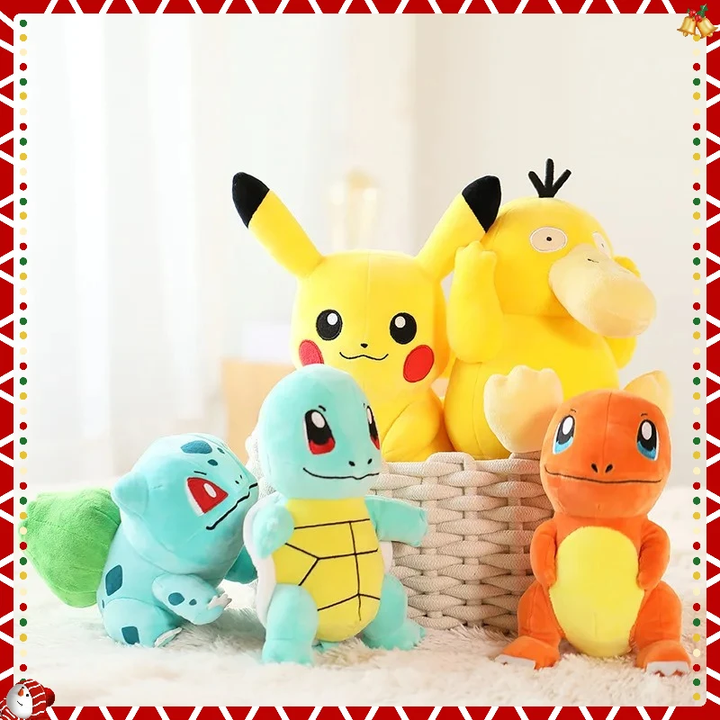 @ البوكيمون الاشياء ألعاب من القطيفة Kawaii بيكاتشو Pichu Charmander السنجاب Psyduck أنيمي دمى لينة دمية الاطفال عيد ميلاد هدية الكريسماس