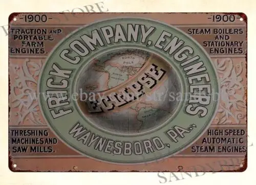 1pcs 1900 FRICK farm engines WAYNESBOROWAYNESBORO Pennsylvania metal tin sign