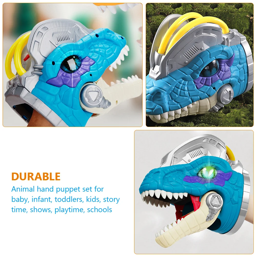 Brinquedo de fantoche de mão de dinossauro, fantoches de animais realistas para crianças, brinquedos criativos de dinossauro, presentes educativos, mão de desenho animado