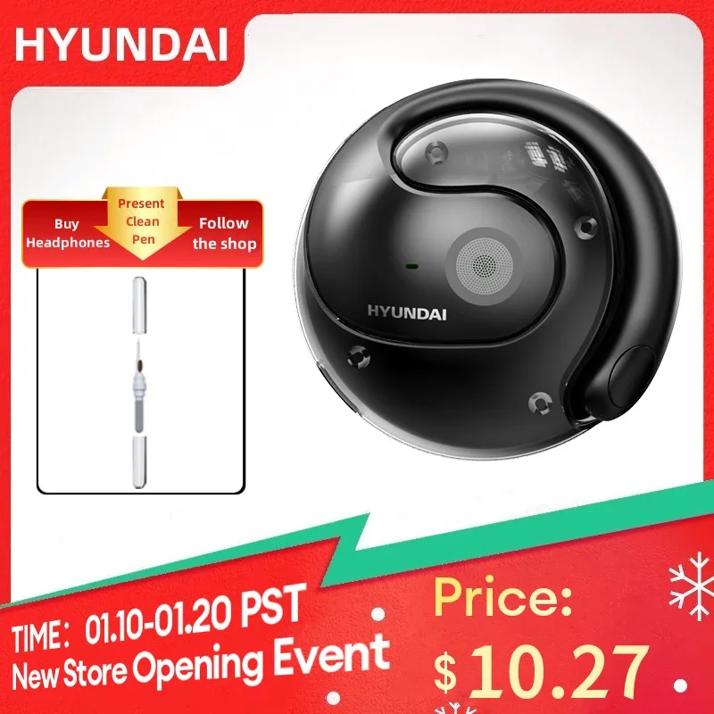 HYUNDAI HY-T26 AI Real Time Translator Earbuds 98% Accuracy Wireless BT Translation Earphones for Travel Business Learning