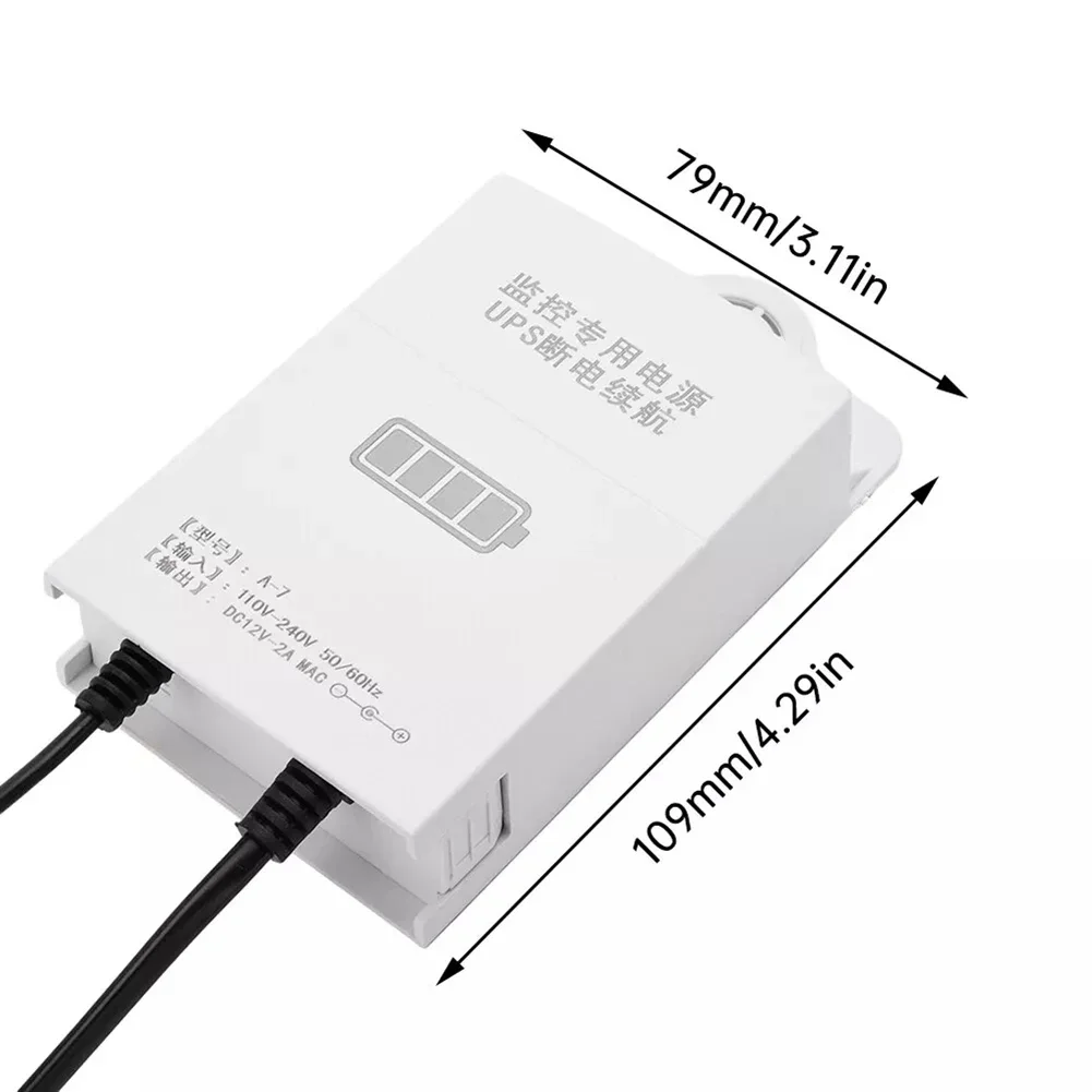 Uninterruptible Power Supply DC 12V-2A Power Adapter UPS Battery Back up Power Supply EU-plug AC110-240V 50/60HZ 1800mah