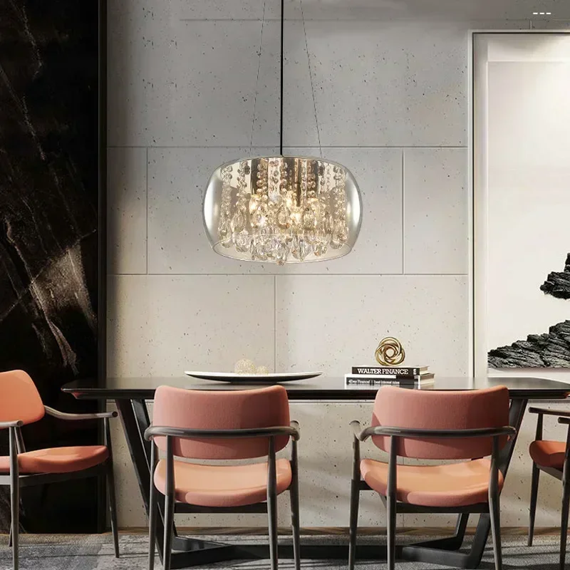 

SANDYHA Modern Crystal Pendant Lights Elegant Chandeliers for Living Room and Dining Table Decorative Glass Lampshade Lighting