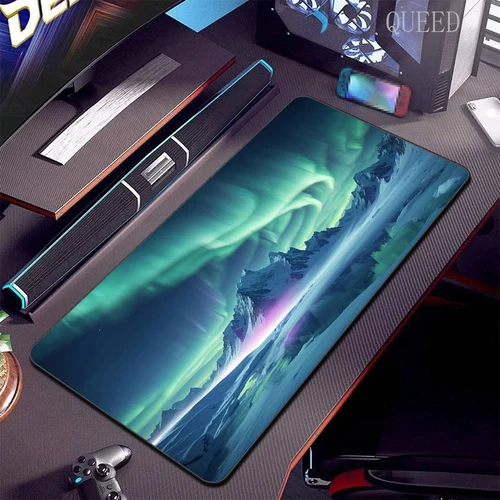 Imagen 2 del producto Alfombrilla de ratón con paisaje de montaña para ordenador, tapete de escritorio grande con diseño de sueño, 900x400