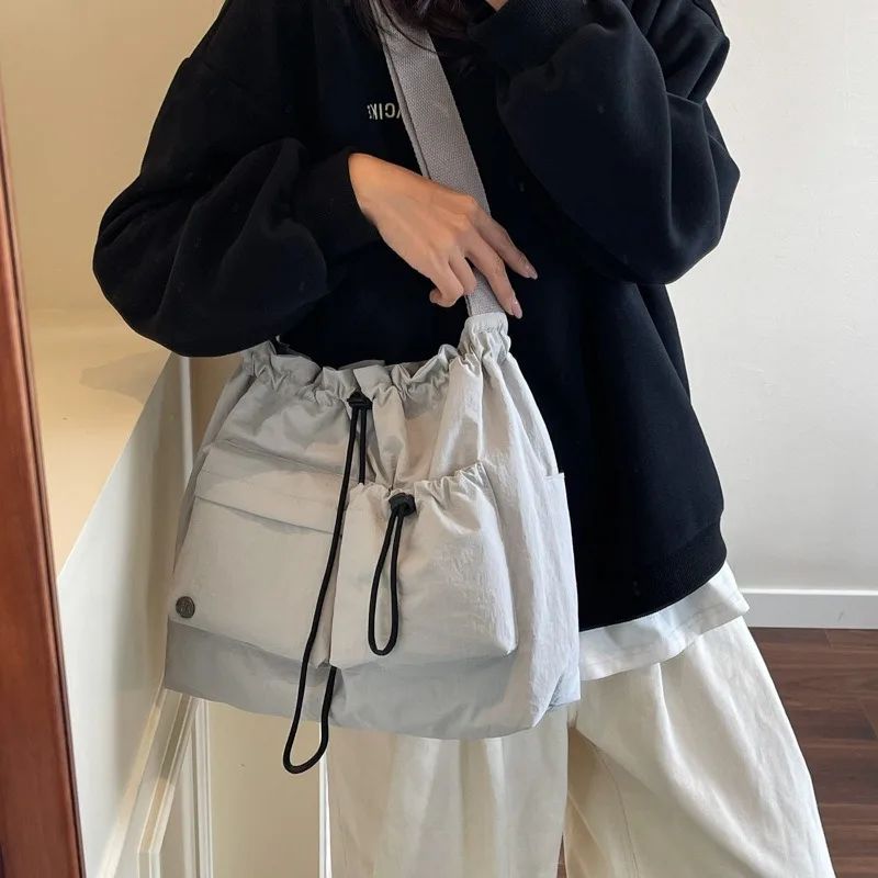 

Японские нейлоновые сумки через плечо для женщин, новинка 2023 года, большая сумка на плечо, высококачественные подростковые молодежные студенческие женские сумки