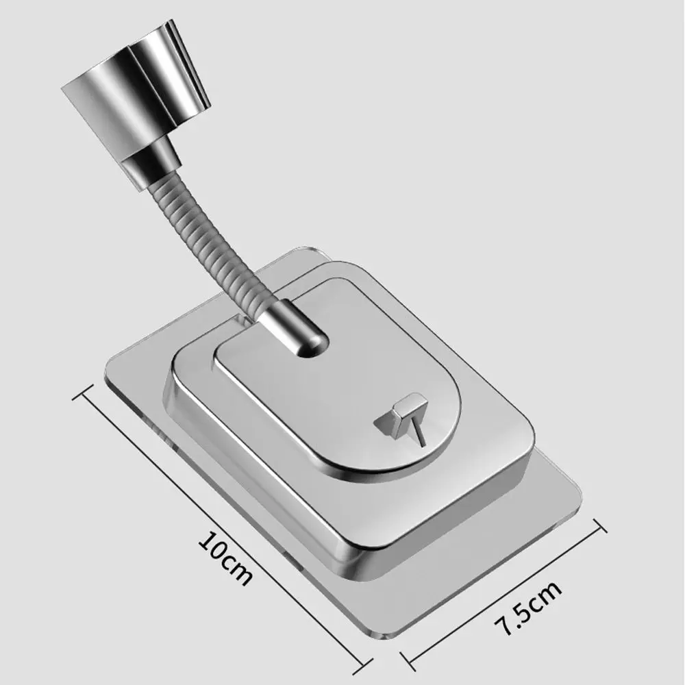 Suporte de chuveiro montado na parede, suporte de chuveiro ajustável 360 °, pulverizador autoadesivo, base fixa, suporte de pulverizador portátil