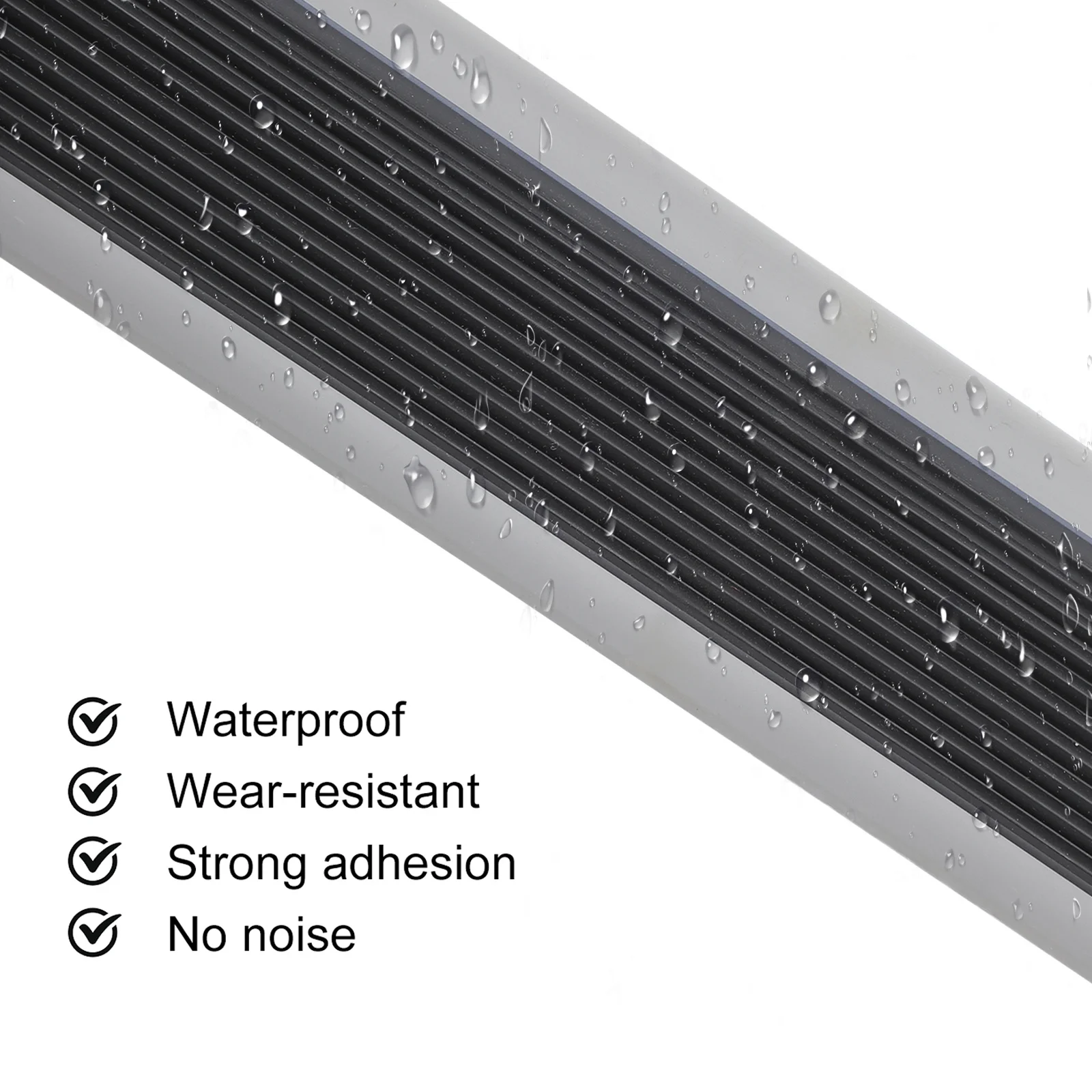 

Anti-Slip Stair Edges Protector Step Trim For Indoor Outdoor Stairs Rubber Nosing Strip Floor Edging Transition Trim