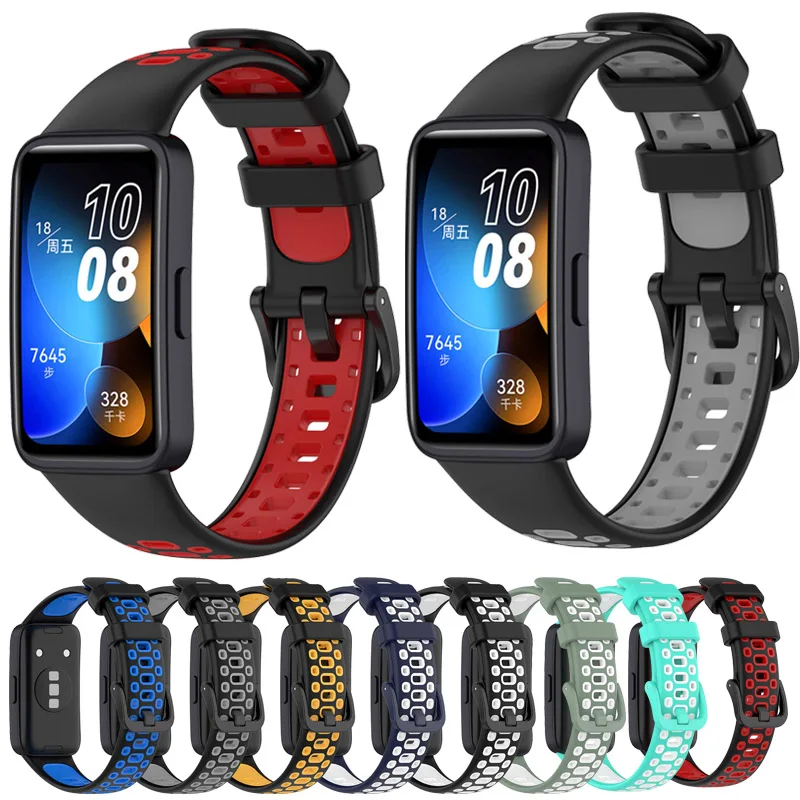 Sport Strap Silicone Watch Band For Huawei Band 8/8NFC Smartwatch Bracelets For Huawei Band 9/9NFC Women Men Correa