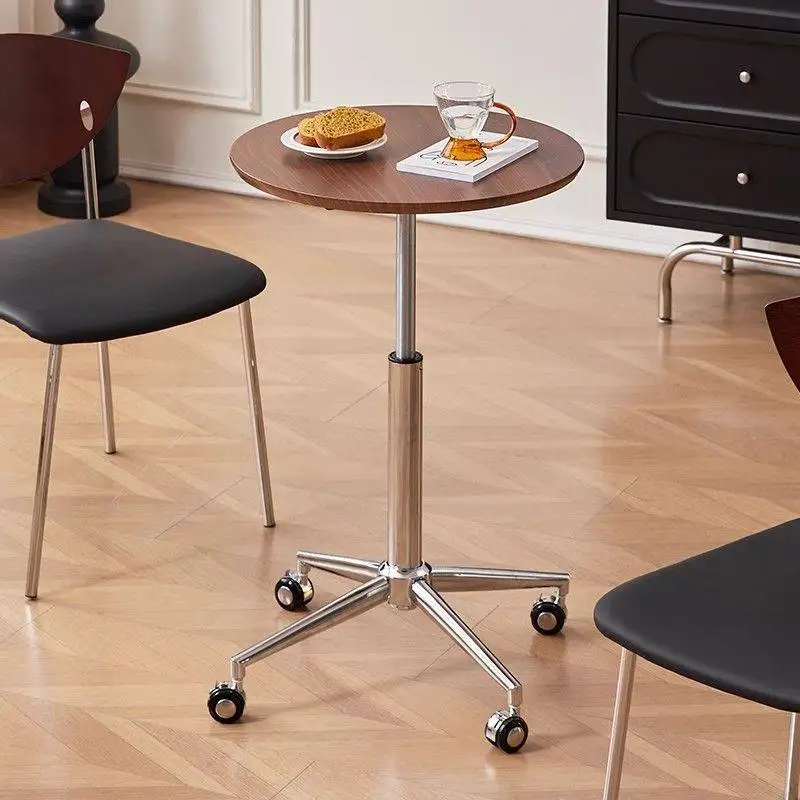 

Винтажный китайский подъемный стол, передвижной пневматический чайный столик, обеденный стол для балкона, стол для ноутбука - регулировка 63-85 см, плавное движение