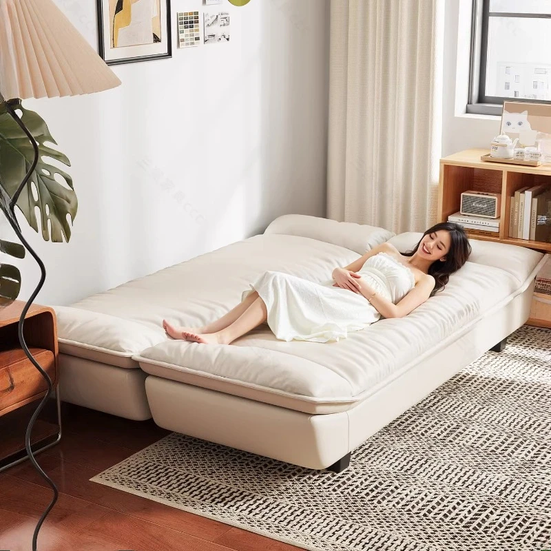 Wear-resistant Sofas Living Room Retractable Folding Pull Out Sofa Bed 2 Person Full Size Frame Multifunctional Couch Furniture