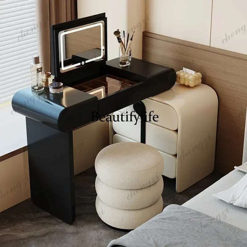 X188 Solid wood dresser bedroom modern simple clamshell makeup table storage cabinet dressing tables vanity desk Toiletries