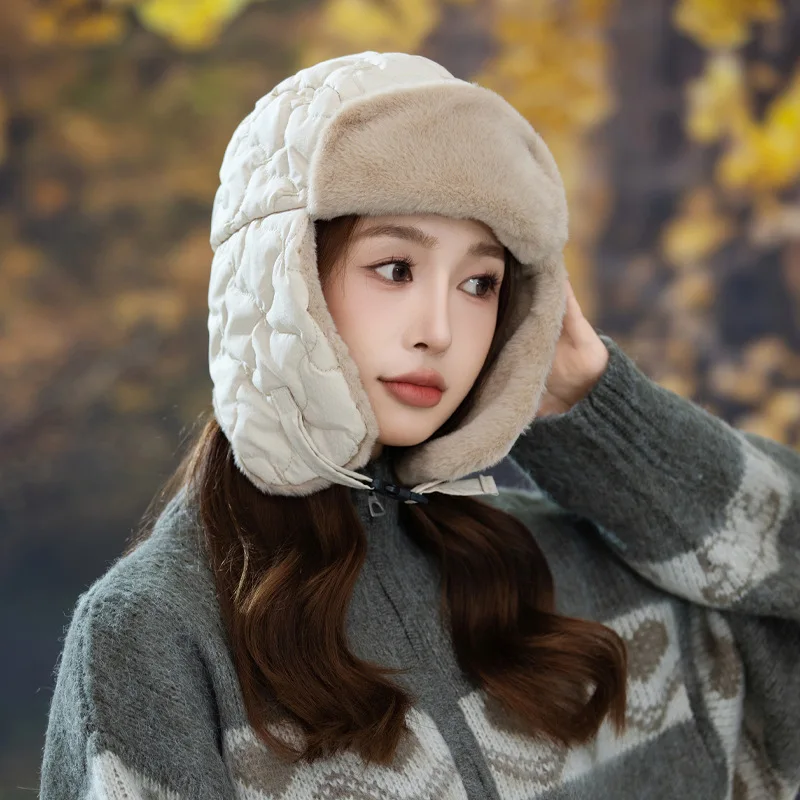 

Winter Beanie Hats for Men Women Warm Fleece-Lined Thickened Cold-Resistant Leifeng Hat Outdoor Cycling Windproof Beanie Casual