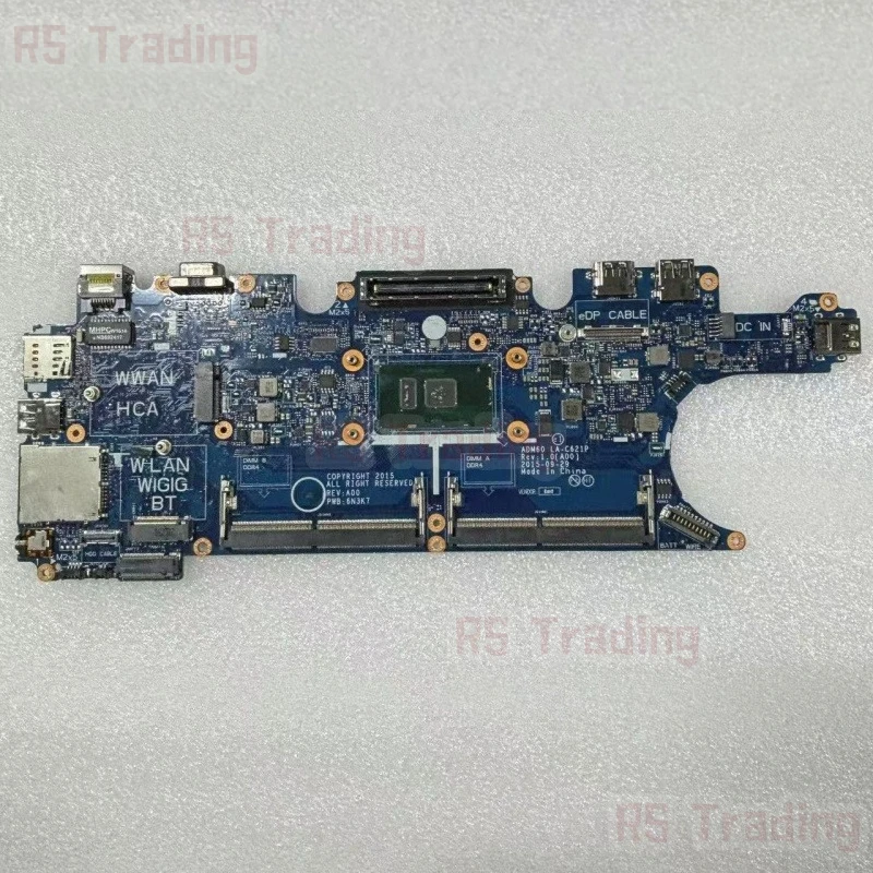 CN-076R9T 076R9T 76R9T For Dell Latitude E5270 laptop motherboard ADM60 LA-C621P I3-6100U tested OK