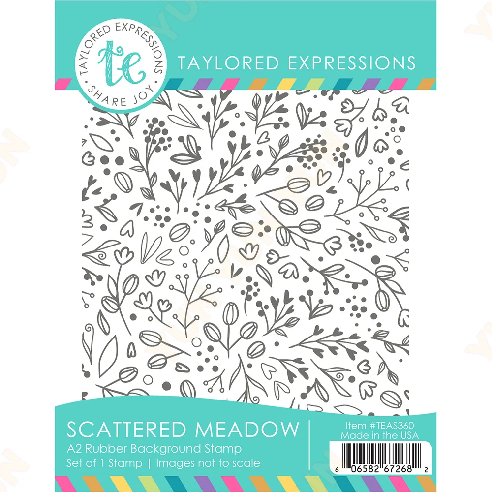 Scattered Meadow Background Stamp Die DIY Scrapbooking Handmade Flower Card Molds Template New Metal Cutting Dies Stencils Set